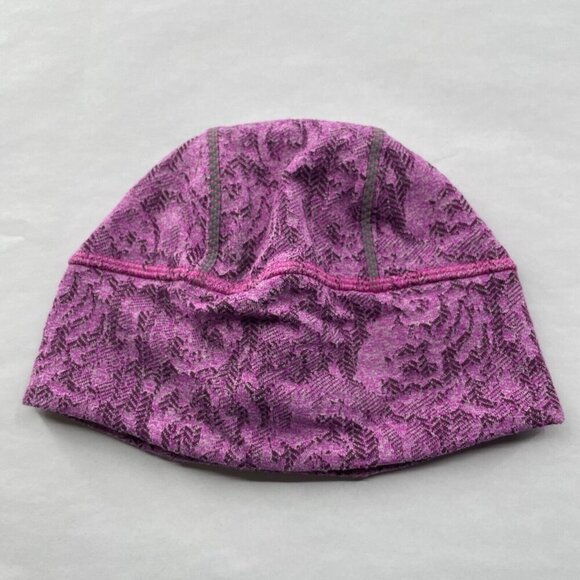 Ivivva by Lululemon Cap Girls Sz XS Purple Cozy Run Ponytail Opening Reversible - Picture 1 of 5